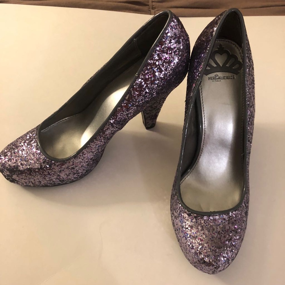 Brand new glittery purple pumps